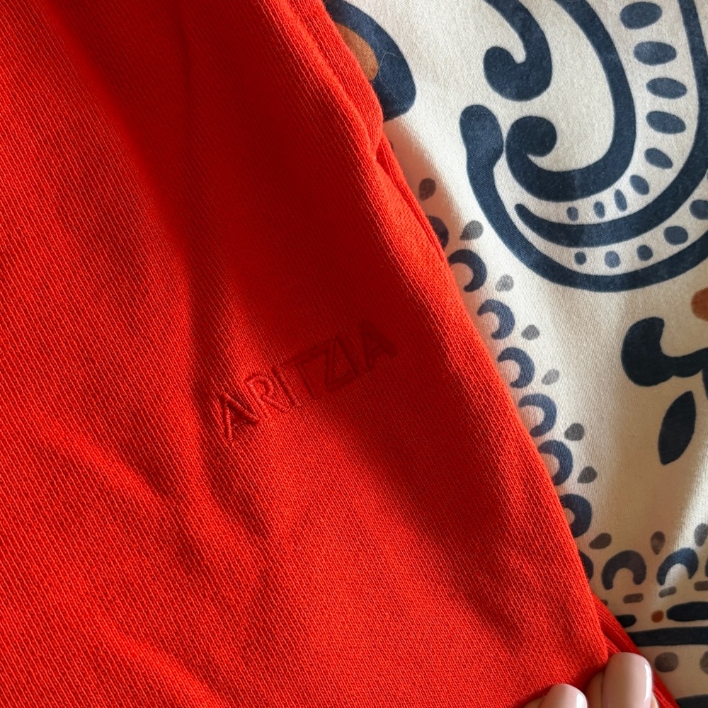 Aritzia Red Rib Kickback Track Pants - Picture 3 of 6